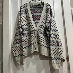 Vintage‎ OshKosh B’Gosh Size Large Men’s Cardigan Bill Cosby Style Buttons Retro